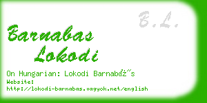 barnabas lokodi business card